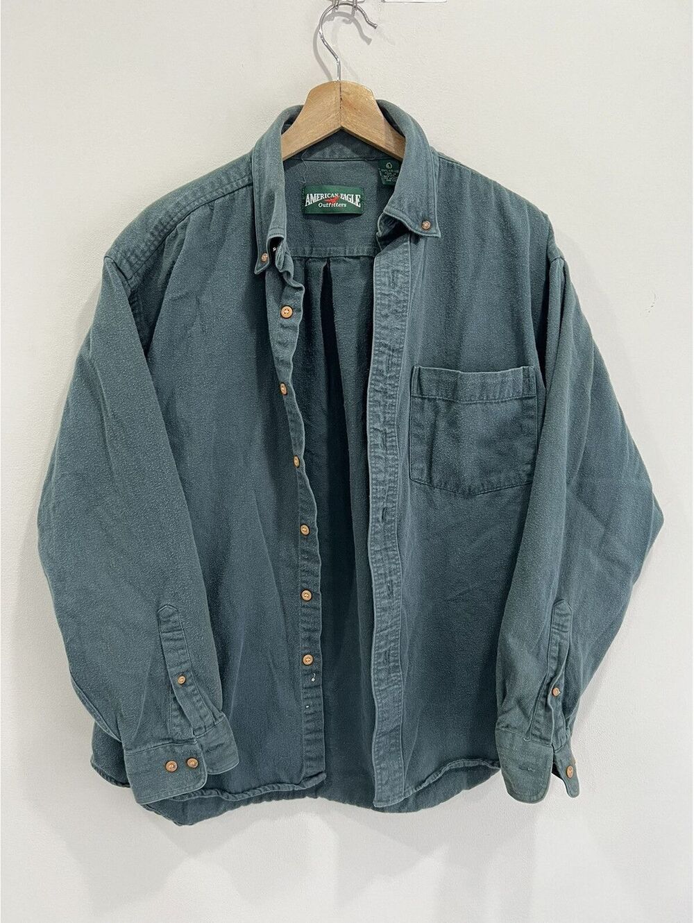 Vintage American Eagle Button Up Shirt green